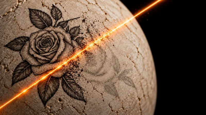 Первый сеанс удаления тату лазером, Laser Atom Казань