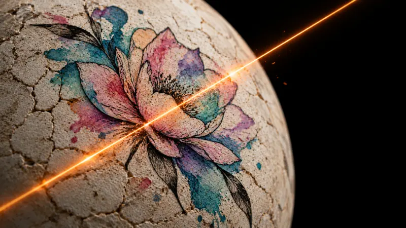 Удаление акварельной татуировки, Laser Atom Казань